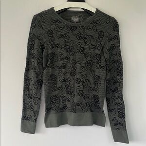 Athleta Women’s Dark Floral Patterned Knit Top Large